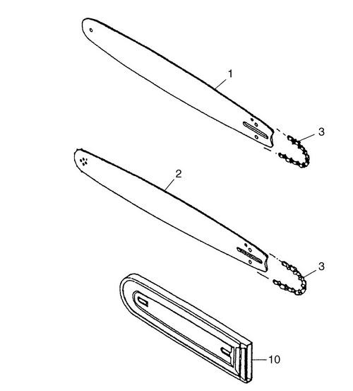 Деталировка на бензопилу (шина, цепь) WATT WT-2245 (11.022.045.00)