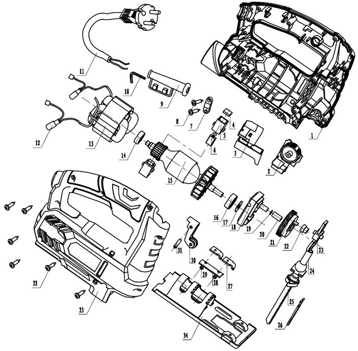 Makita 4329 схема запчастей